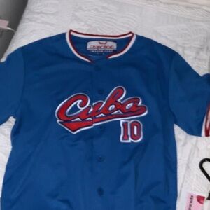 Cuba Blue Men's Baseball Jersey